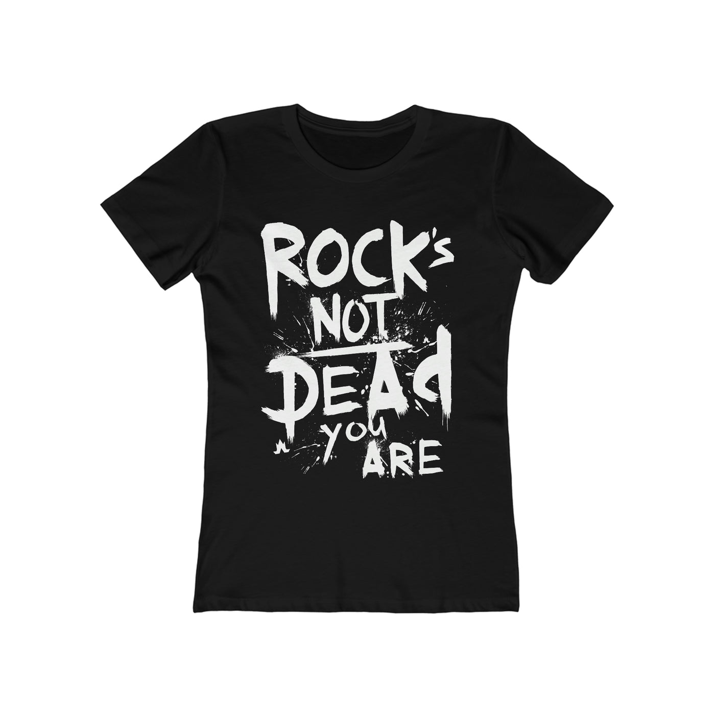 Rock's Not Dead Tee (White Print) - Women's